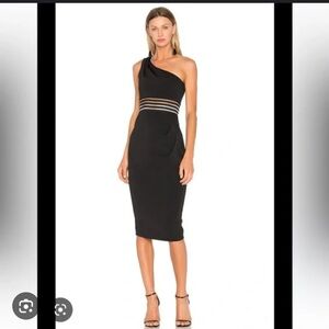 Never worn- NICHOLAS | Dresses | Nicholas Black Bandage One Shoulder Dress